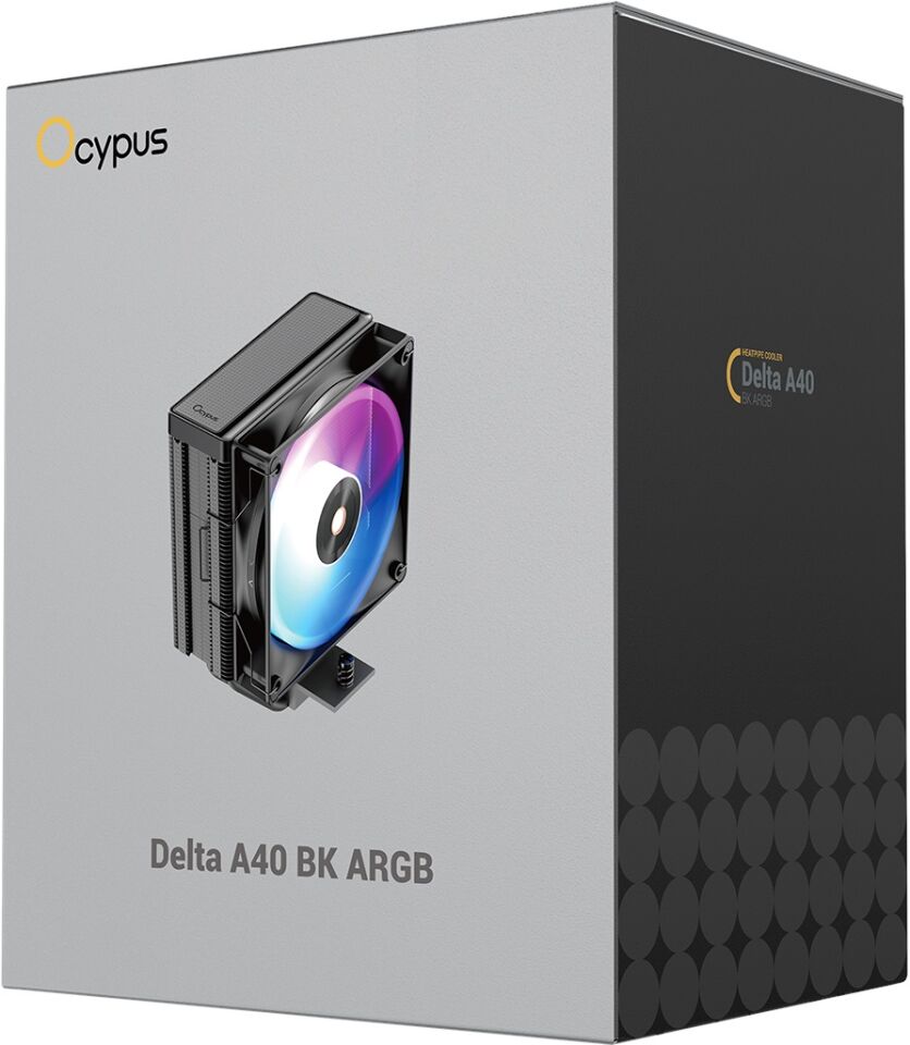Ocypus Delta A40 Siyah ARGB 120 mm Intel(1700p/1851p)-AMD Uyumlu Hava Soğutucu