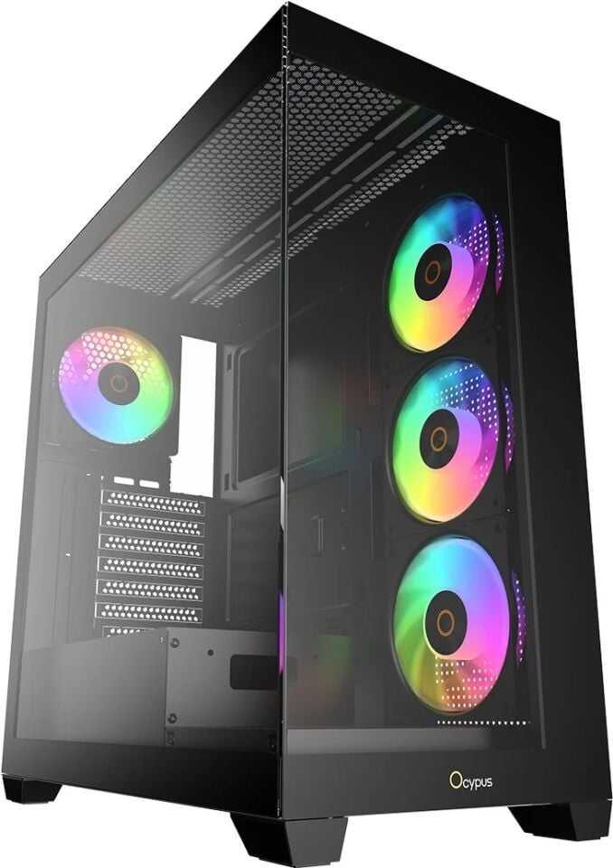 Ocypus Gamma C72 Siyah ARGB Tempered Glass Delta P850 850W 80+ Bronze ATX 3.1 USB 3.0 ATX Mid Tower