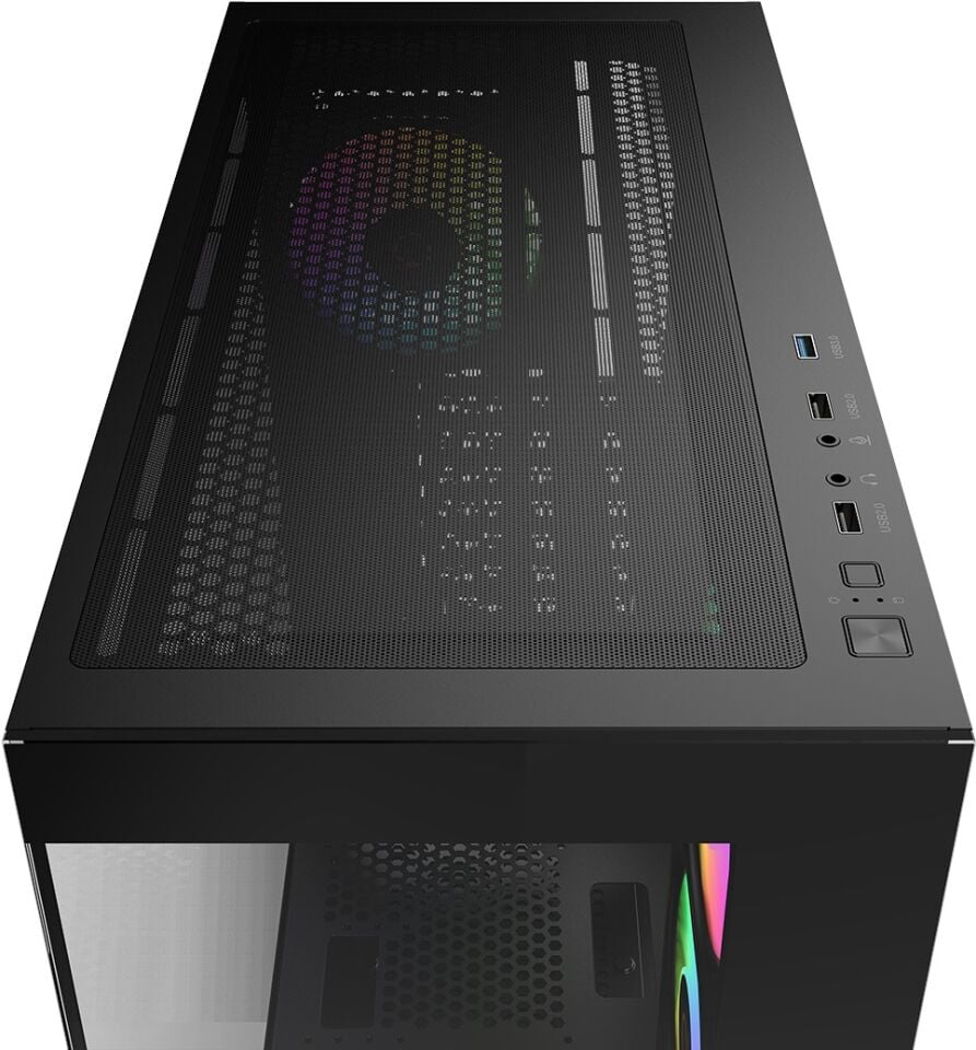 Ocypus Gamma C72 Siyah ARGB Tempered Glass Delta P850 850W 80+ Bronze ATX 3.1 USB 3.0 ATX Mid Tower
