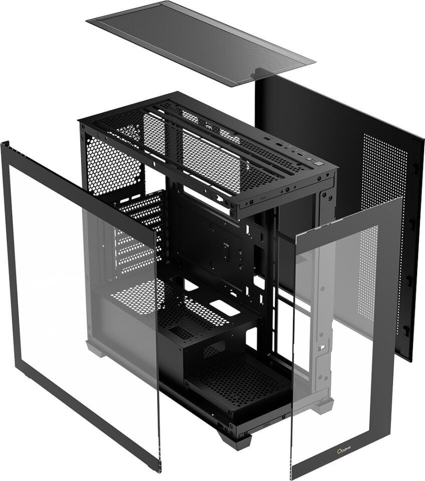 Ocypus Gamma C72 Siyah ARGB Tempered Glass Delta P850 850W 80+ Bronze ATX 3.1 USB 3.0 ATX Mid Tower