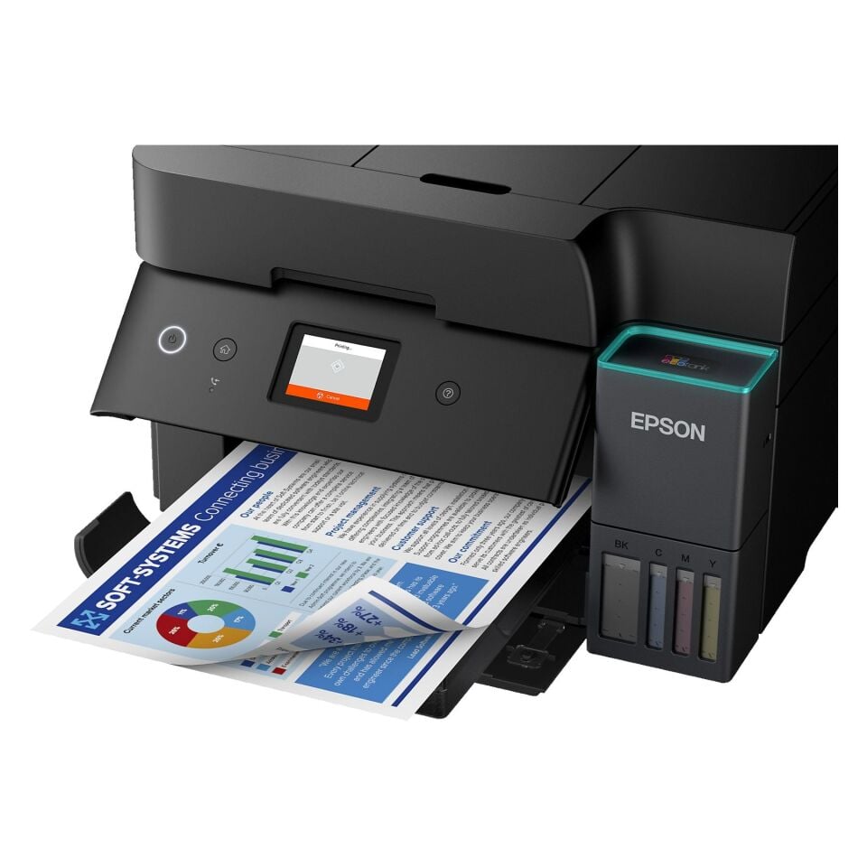 EPSON EcoTank L6390 Fotokopi+Tarayıcı+Faks+Wi-Fi Mürekkep Tanklı Yazıcı Siyah