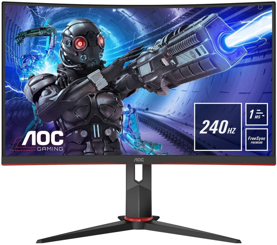 AOC C32G2ZE/BK 31.5 inc 1Ms 240Hz HDMI LED Black/Red Curved Oyuncu Monitor