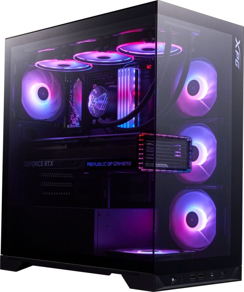 XPG Tempered Glass ARGB Black USB 3.2 ATX Mid Tower Kasa INVADERXBTFMT-BKCWW