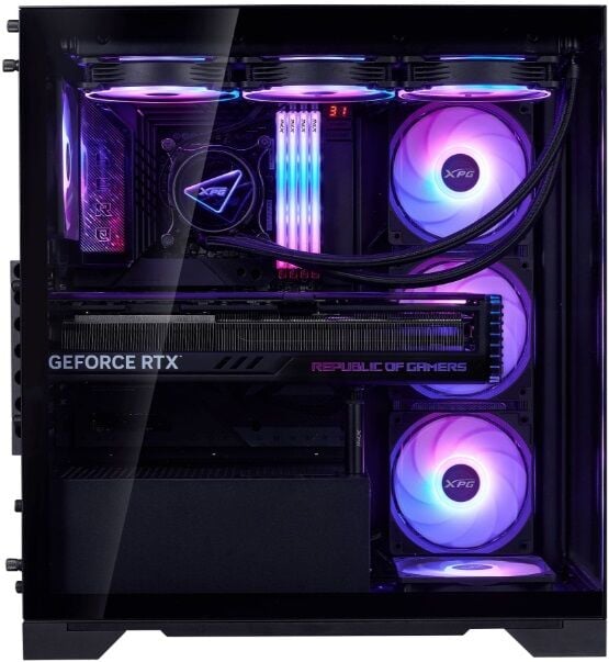 XPG Tempered Glass ARGB Black USB 3.2 ATX Mid Tower Kasa INVADERXBTFMT-BKCWW