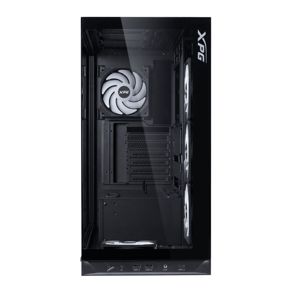 XPG Tempered Glass ARGB Siyah USB 3.2 ATX Mid-Tower Kasa INVADERXMT-BKCWW