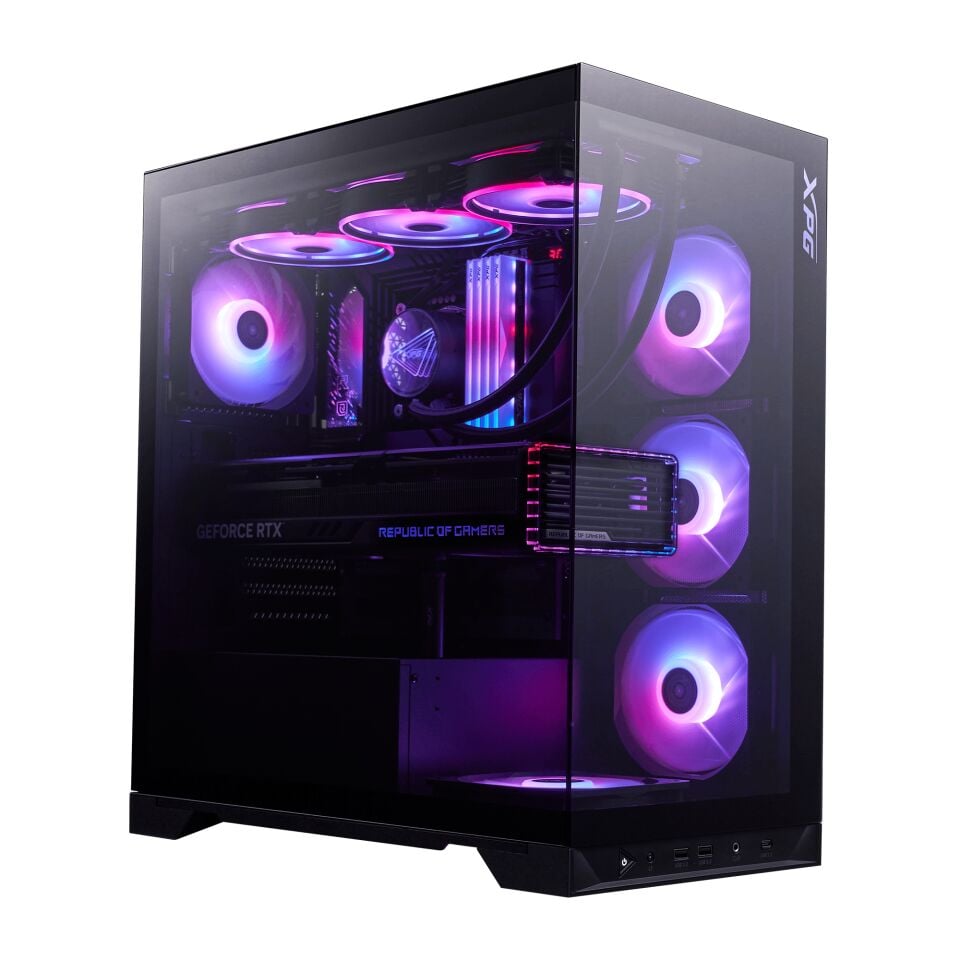 XPG Tempered Glass ARGB Siyah USB 3.2 ATX Mid-Tower Kasa INVADERXMT-BKCWW