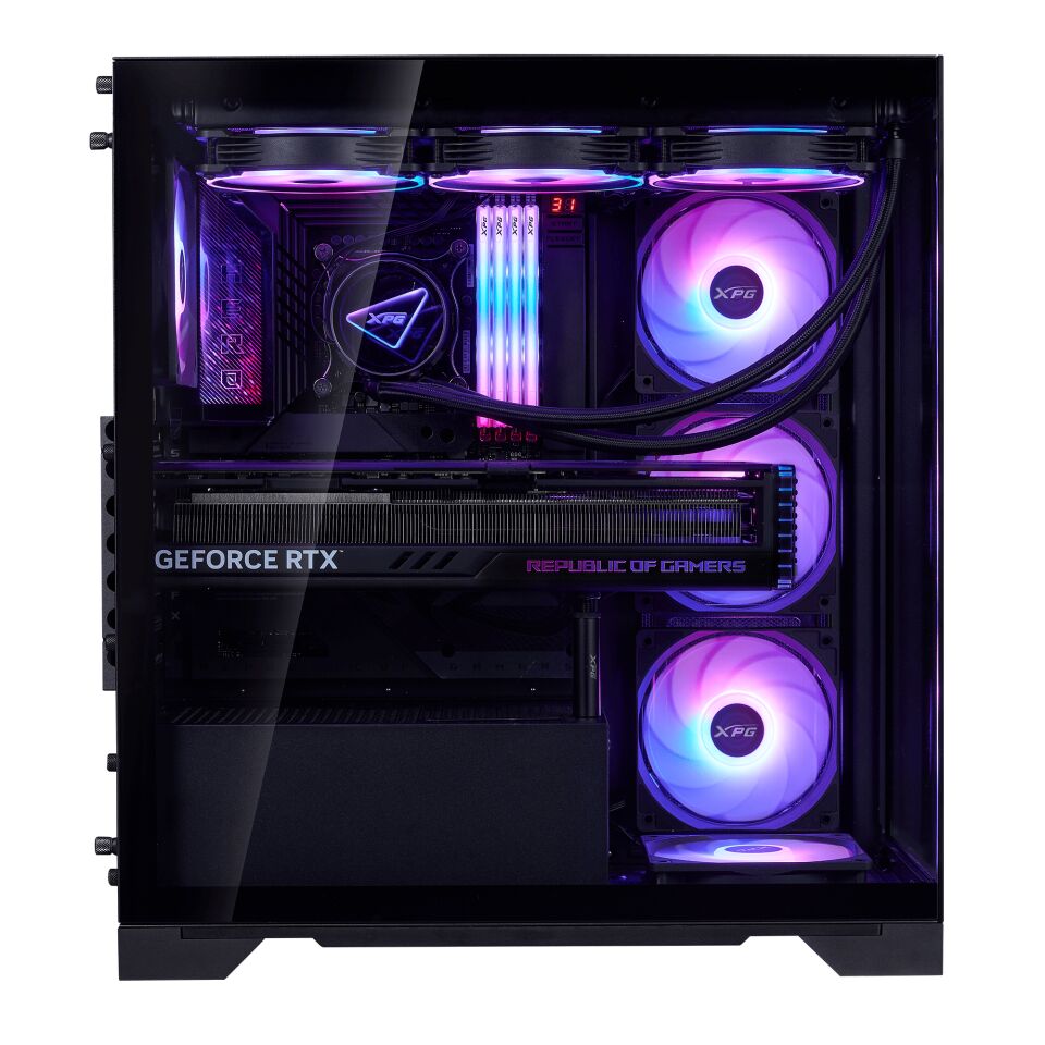 XPG Tempered Glass ARGB Siyah USB 3.2 ATX Mid-Tower Kasa INVADERXMT-BKCWW