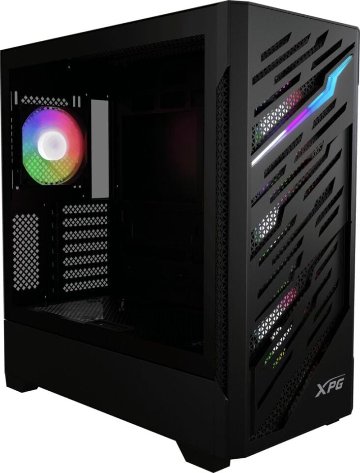 XPG Tempered Glass Siyah ARGB USB 3.2 E-ATX Mid-Tower Kasa STARKERAIRBTFMTA-BKCWW