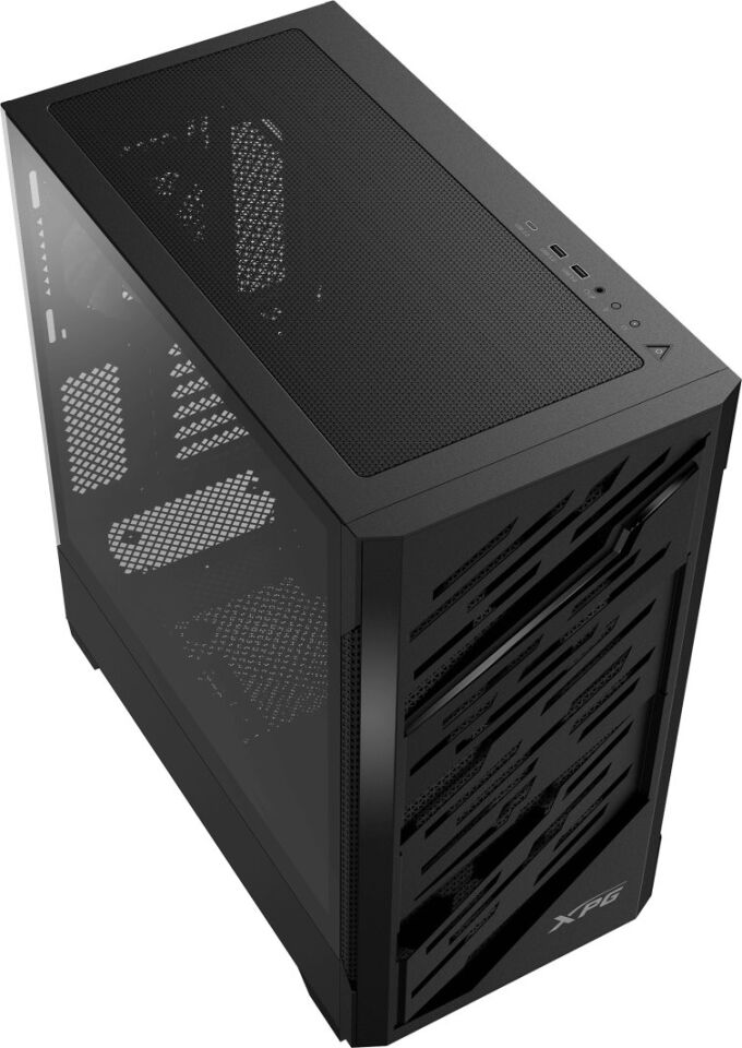 XPG Tempered Glass Siyah ARGB USB 3.2 E-ATX Mid-Tower Kasa STARKERAIRBTFMTA-BKCWW