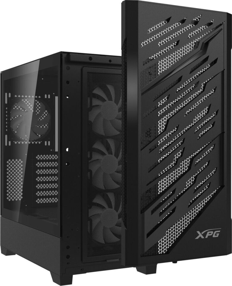 XPG Tempered Glass Siyah ARGB USB 3.2 E-ATX Mid-Tower Kasa STARKERAIRBTFMTA-BKCWW