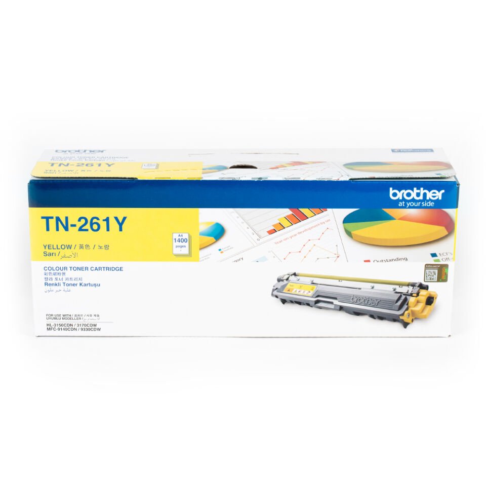 Brother TN-261Y 1400 Sayfa Kapasiteli Sarı Toner