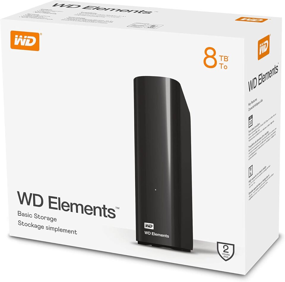 WD 8TB Elements 3.5'' USB 3.0 WDBWLG0080HBK-EESN Taşınabilir Disk