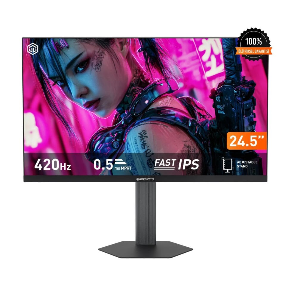 GameBooster GB-25A1H420FFSC ATLAS EF42 24.5'' 420Hz FHD Fast IPS 0.5ms 2*HDMI + 2*DP HDR400 Hoparlörlü Pivot Flat Gaming Monitör