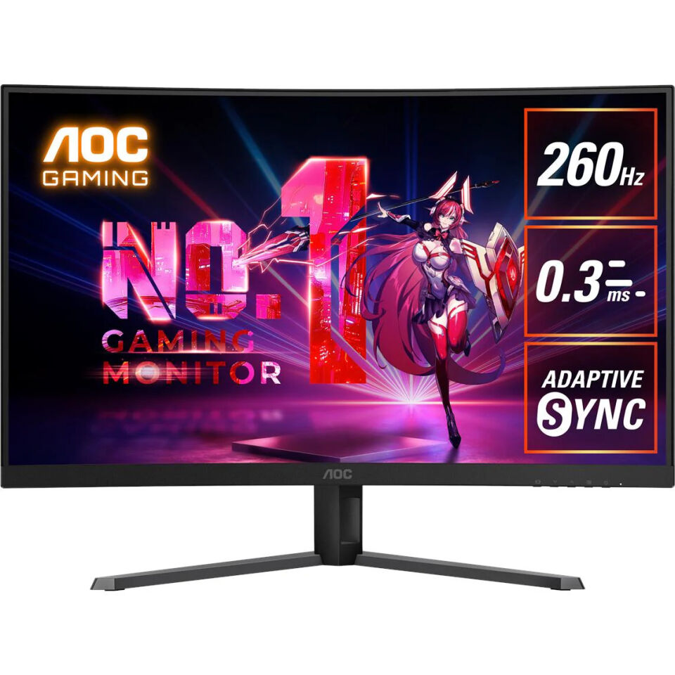 AOC C32G42ZE 32'' 260Hz 0,3ms Full HD HDR10 VA Curved Oyuncu monitörü