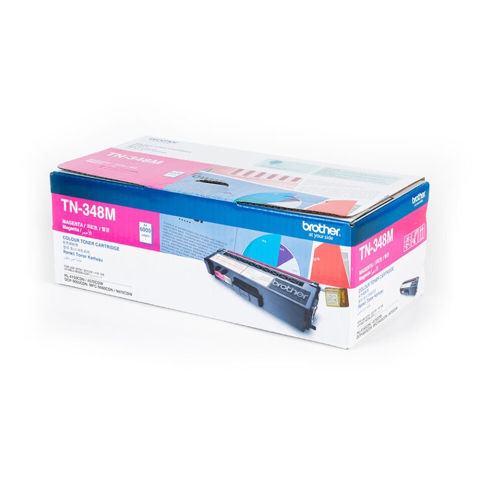 Brother TN-348M 6000 Sayfa Kapasiteli Kırmızı Toner