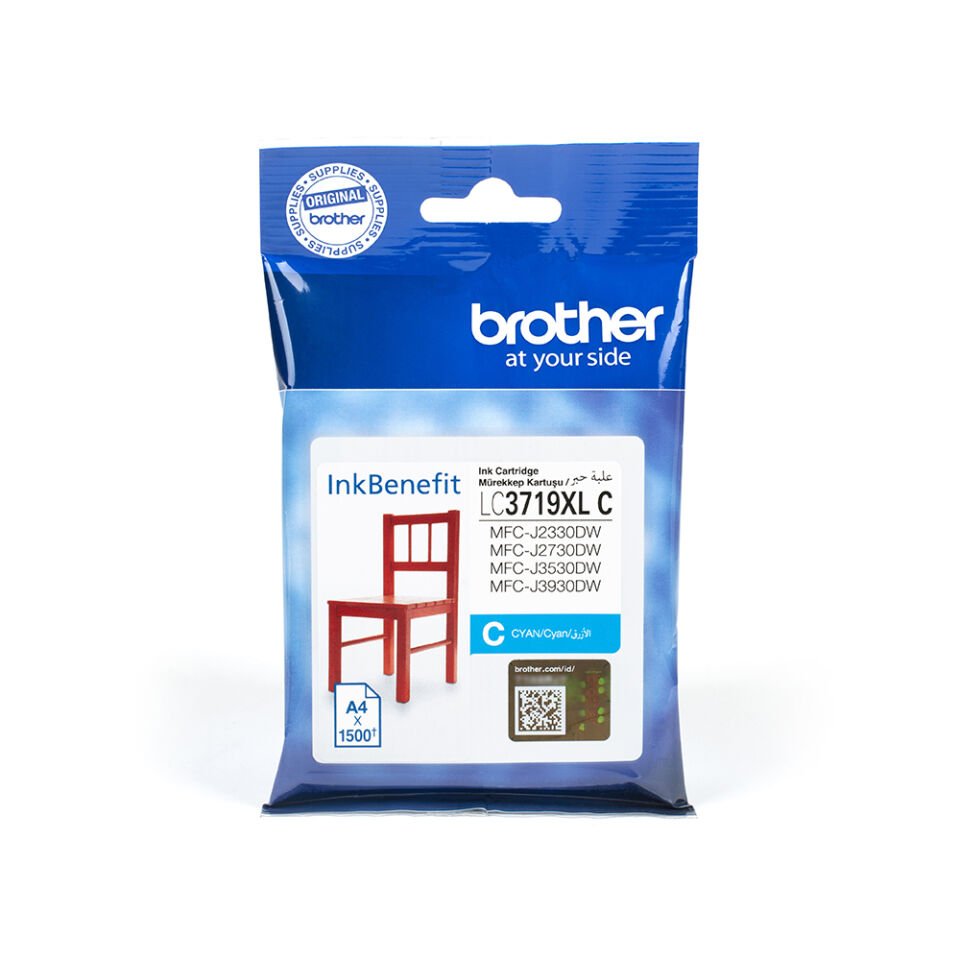 Brother LC3719XLC 1500 Sayfa Kapasiteli Mavi Kartuş