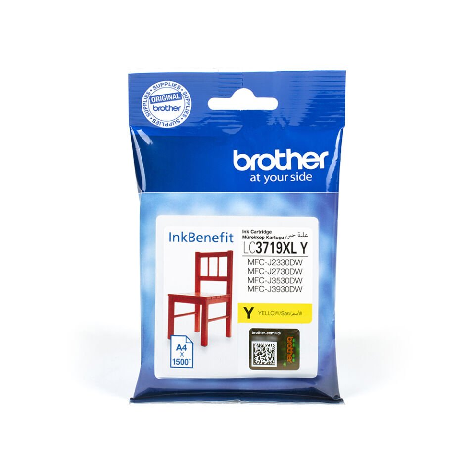 Brother LC3719XLY 1500 Sayfa Kapasiteli Sarı Kartuş