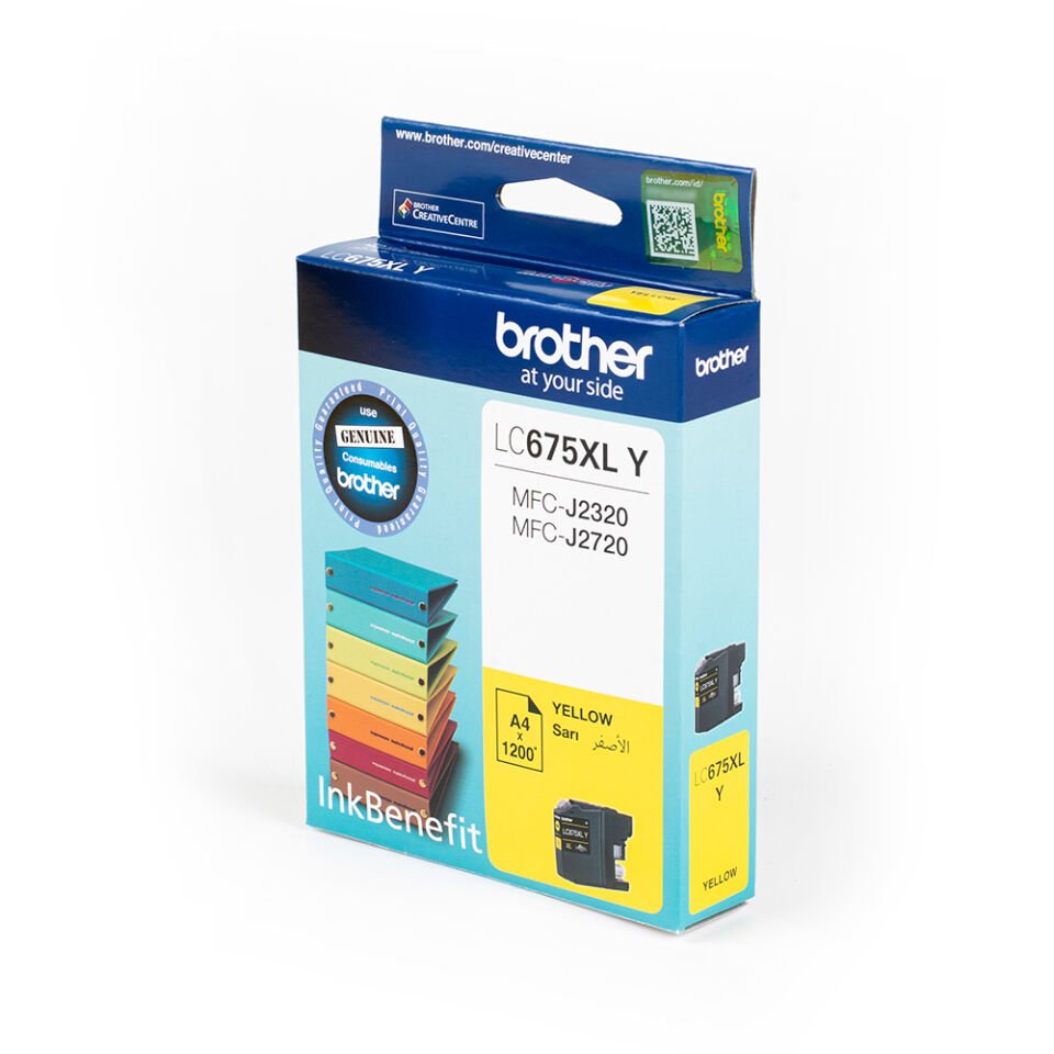 Brother LC675XLY 1200 Sayfa Kapasiteli Sarı Kartuş