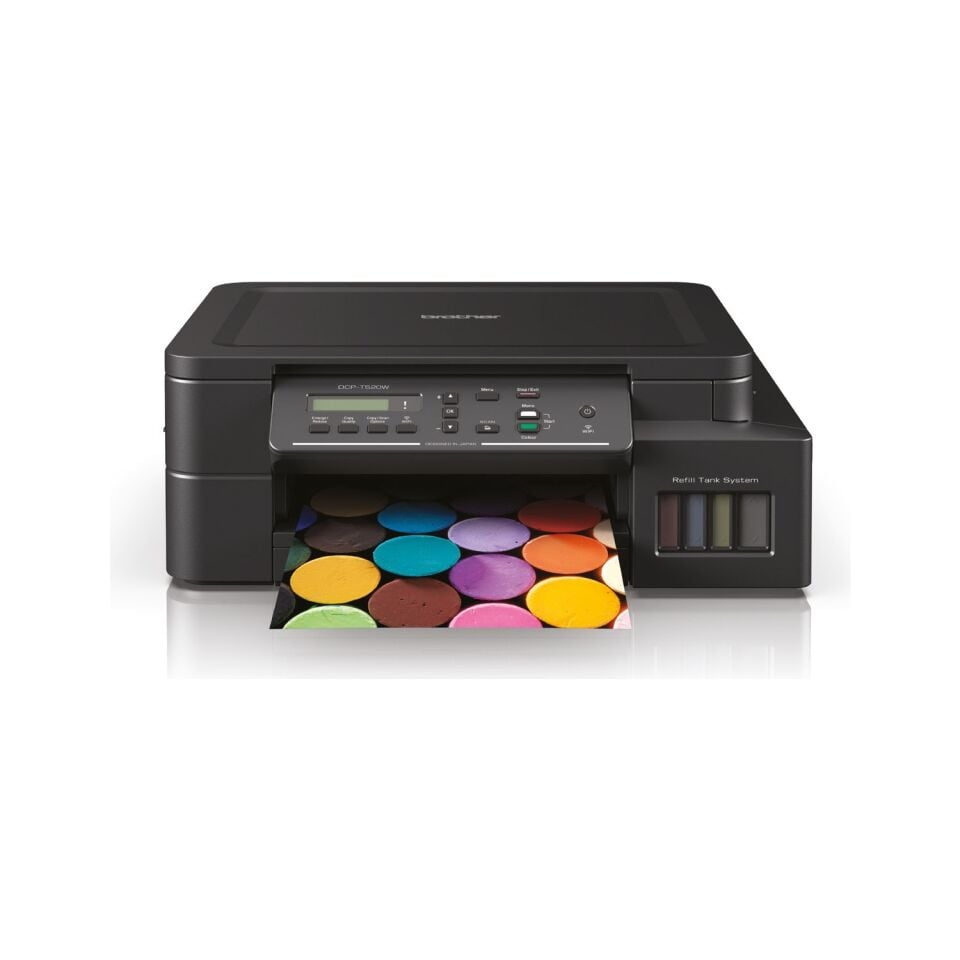 Brother DCP-T520W Yazıcı-Tarayıcı-Fotokopi Wi-Fi Renkli Mürekkepli Tanklı Yazıcı 17ipm A4