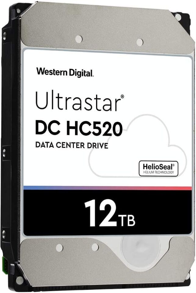 Wd Ultrastar 3.5 inc 12TB 7200RPM 512MB HC520 0F30146 HUH721212ALE604 Sabit Disk(5 Yıl Garantili)