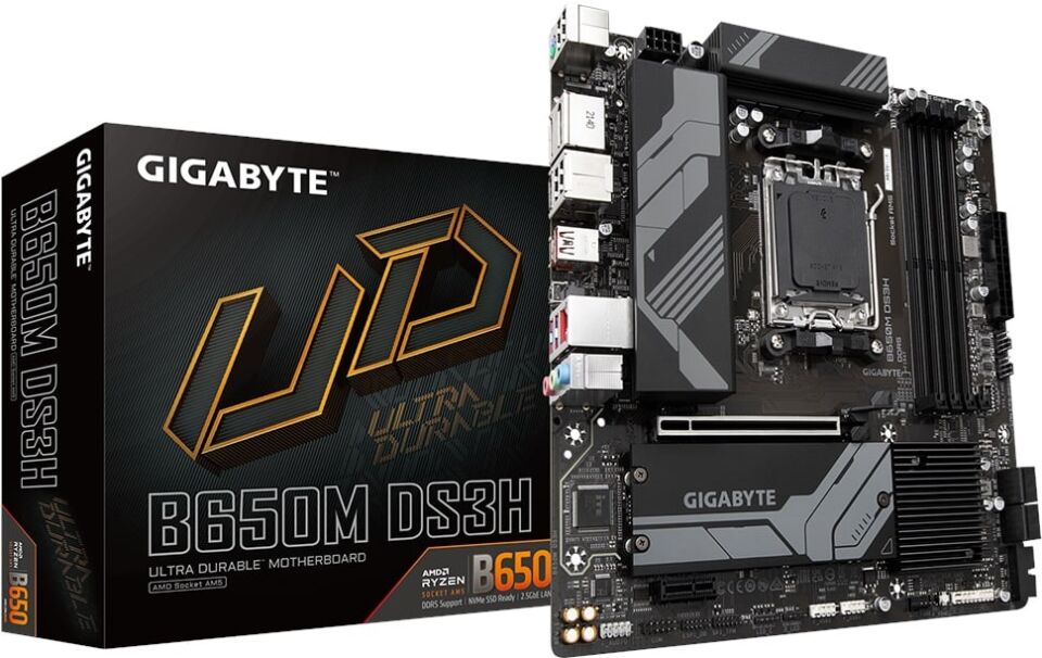 Gigabyte B650M DS3H 6400mhz(OC) M.2 AM5 DDR5 mATX Anakart