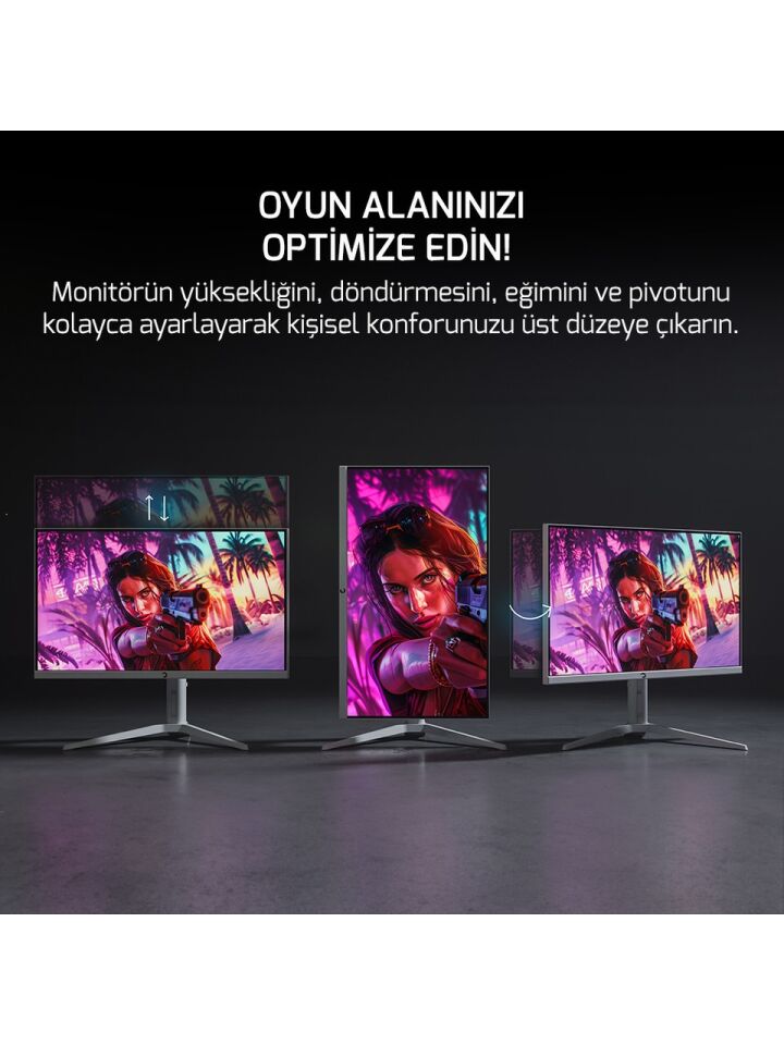 Gamepower Rapid V90 27'' 0.5 ms Full HD Pivot 300 Hz Oyuncu Monitörü