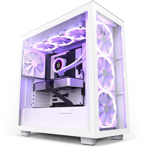 NZXT H Series H7 (2023) Elite Edition CM-H71EW-02 Beyaz ATX Mid Tower Gaming (Oyuncu) Kasa