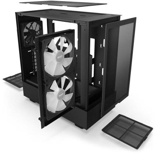 NZXT H Series H5 Flow CC-H51FB-R1 Siyah ATX Mid Tower Gaming (Oyuncu) Kasa