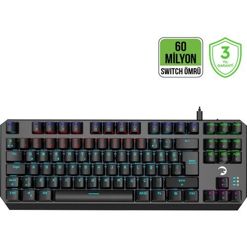 Gamepower Overlord 60M Mekanik Kahverengi Switch Türkçe Q 88 Tuş USB Gaming Klavye