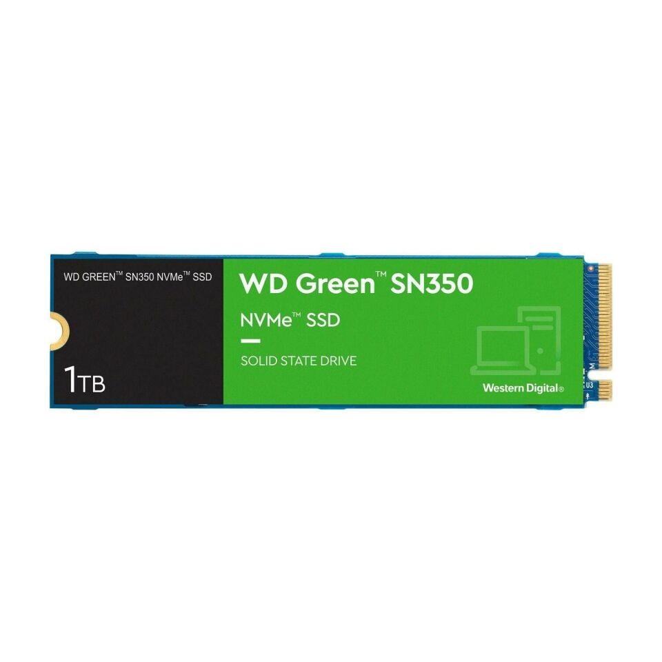 Wd 1TB Green SN350 WDS100T3G0C 3200/2500MB/S M.2 2280 Nvme SSD Disk