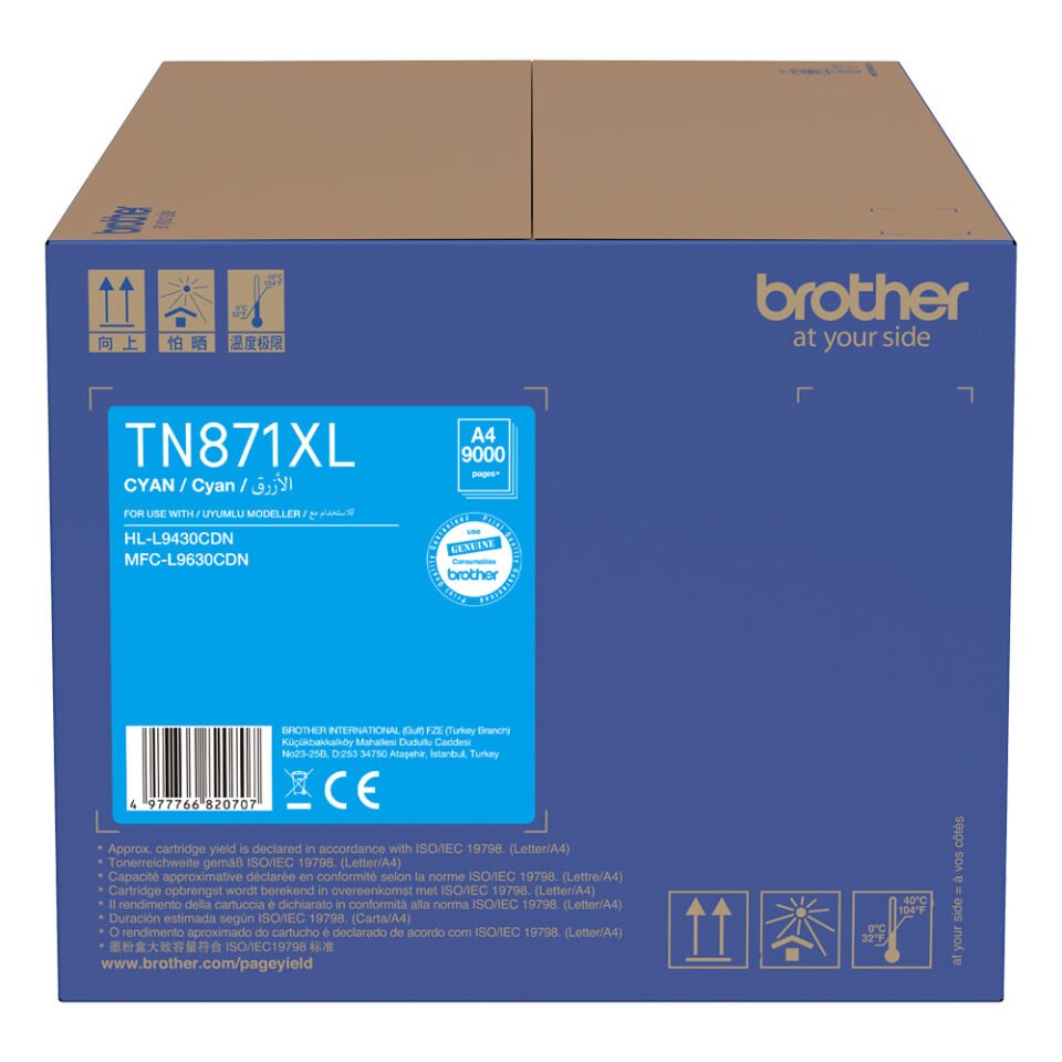 BROTHER TN-871XLC Süper Yüksek Kapasiteli Toner MAVİ (9.000 sayfa)