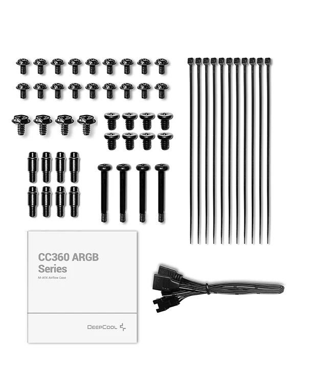 Deepcool CC360 3x120mm ARGB Micro-ATX/Mini-ITX Siyah Oyuncu Kasası