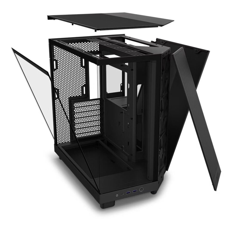 NZXT H Series H6 Flow 3X120mm (ATX, Micro-ATX, Mini-ITX) CC-H61FB-01 Siyah ATX Oyuncu Kasası