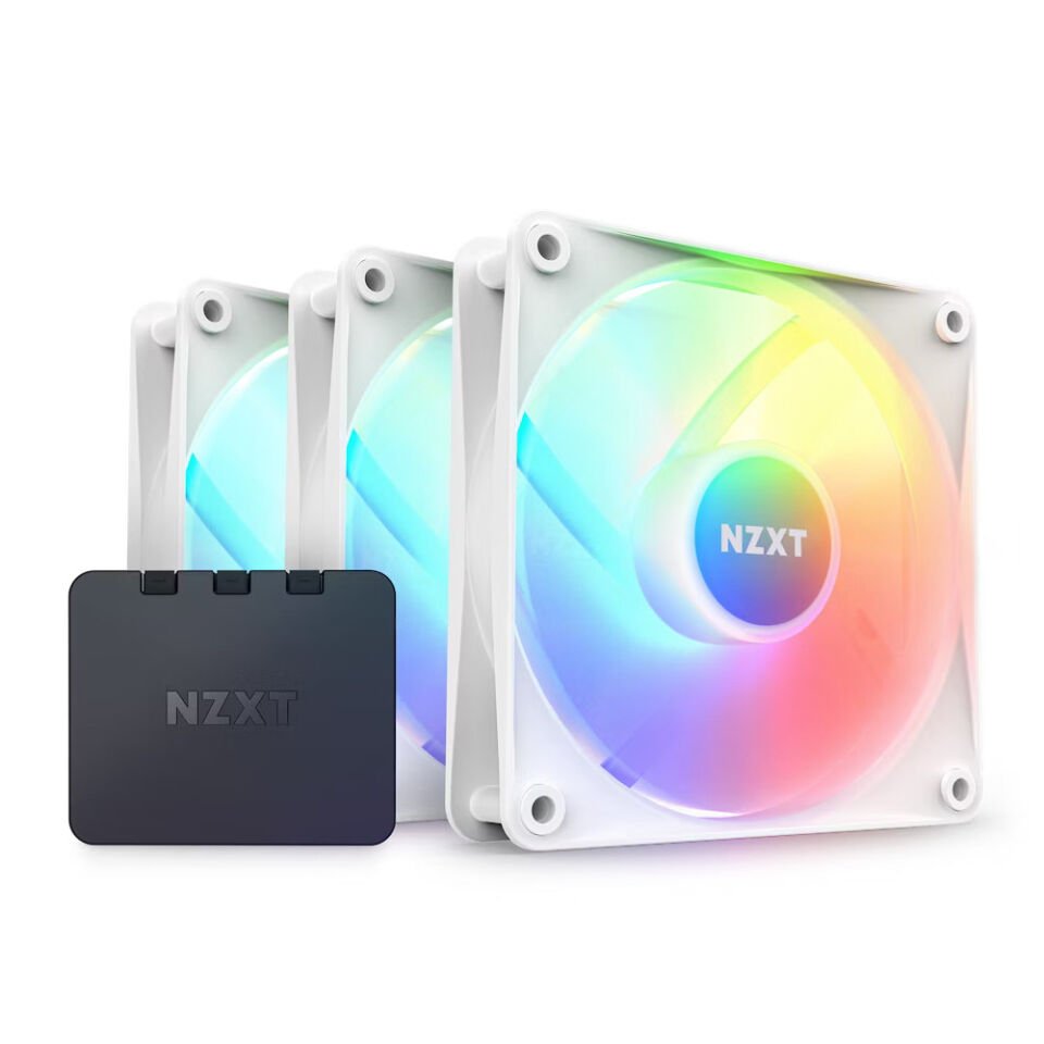 NZXT F120 RGB Core Beyaz 3x120 mm Fan RF-C12TF-W1 (Üçlü Fan)