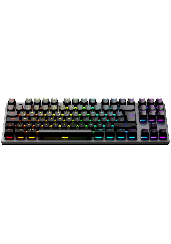 GamePower Eva 7 60M Mekanik Kablolu, 2.4GHz, Bluetooth, 3 Mod Blue Switch Türkçe Q 88 Tuş USB RGB Gaming Klavye