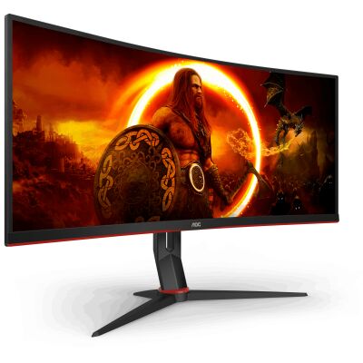 AOC  34 inc CU34G2XP/BK 1ms 180Hz FreeSync Premium WQHD VA Curved Gaming Monitör (Ölü Pixel)