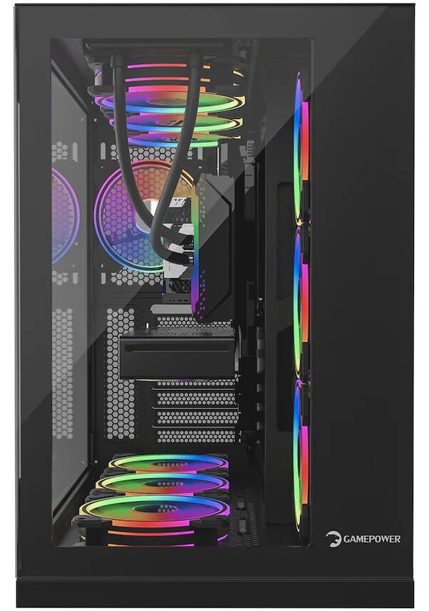 Gamepower Warcry Evo 6x120 MM ARGB Fanlı Mid ATX Oyuncu Bilgisayar Kasası