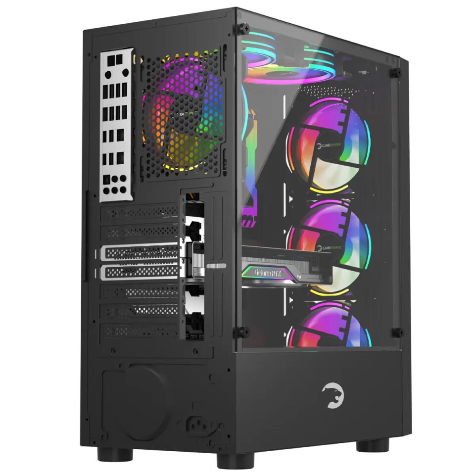 GamePower Eclipse 4*120mm A-RGB Fan 500W 80+ Bronze ATX Gaming Kasa