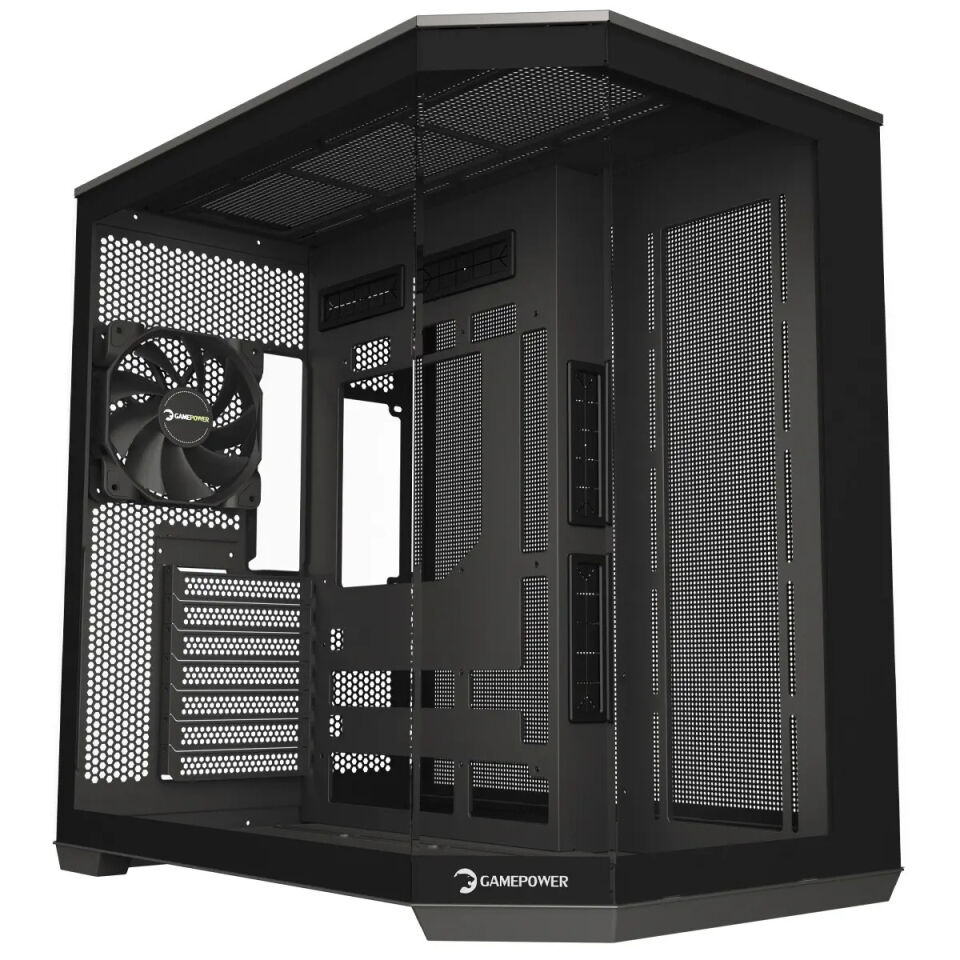 GamePower WarCry Edge 1x Black Fan Type-C Siyah Gaming Kasa