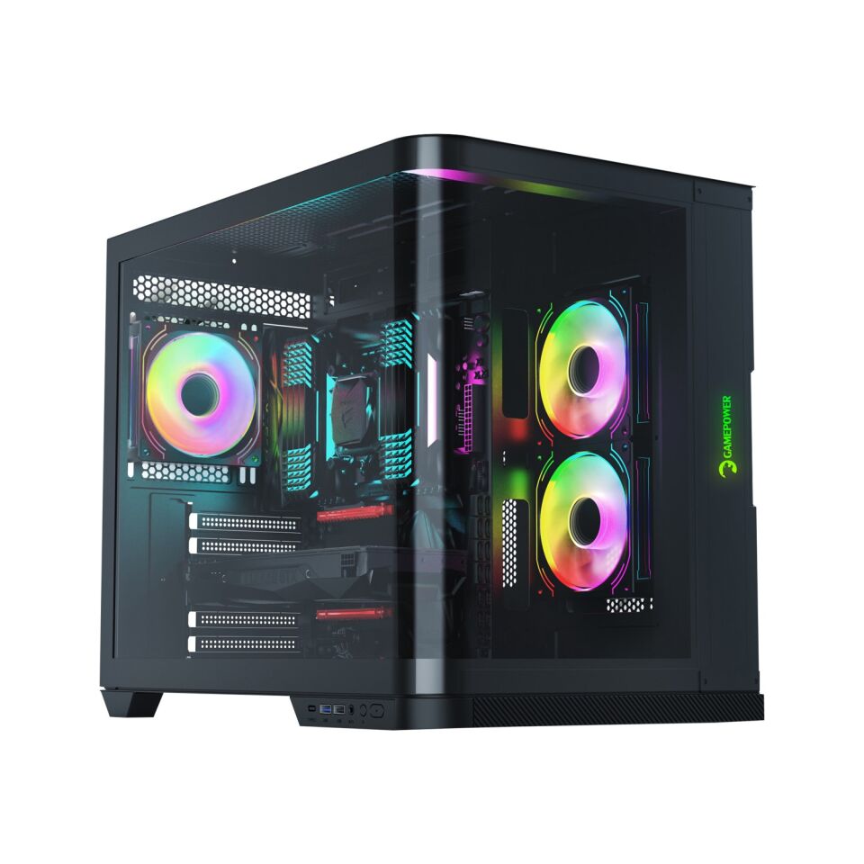 GamePower Warcry Vertex ARGB Kavisli Temper Cam Type-c Atx Gaming Kasa