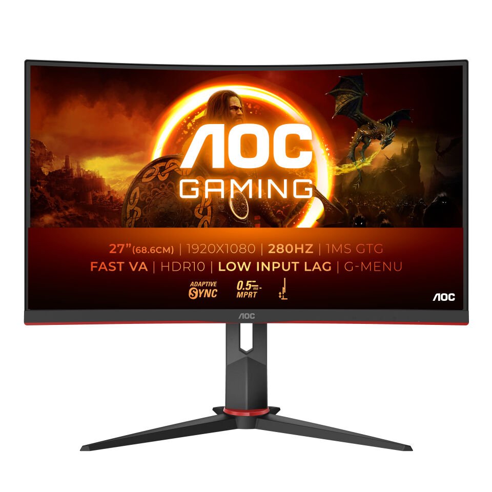 Aoc 27'' C27G2Z3/BK 280 Hz 1Ms Curved Adaptive-Sync Full Hd Curved Oyuncu Monitör
