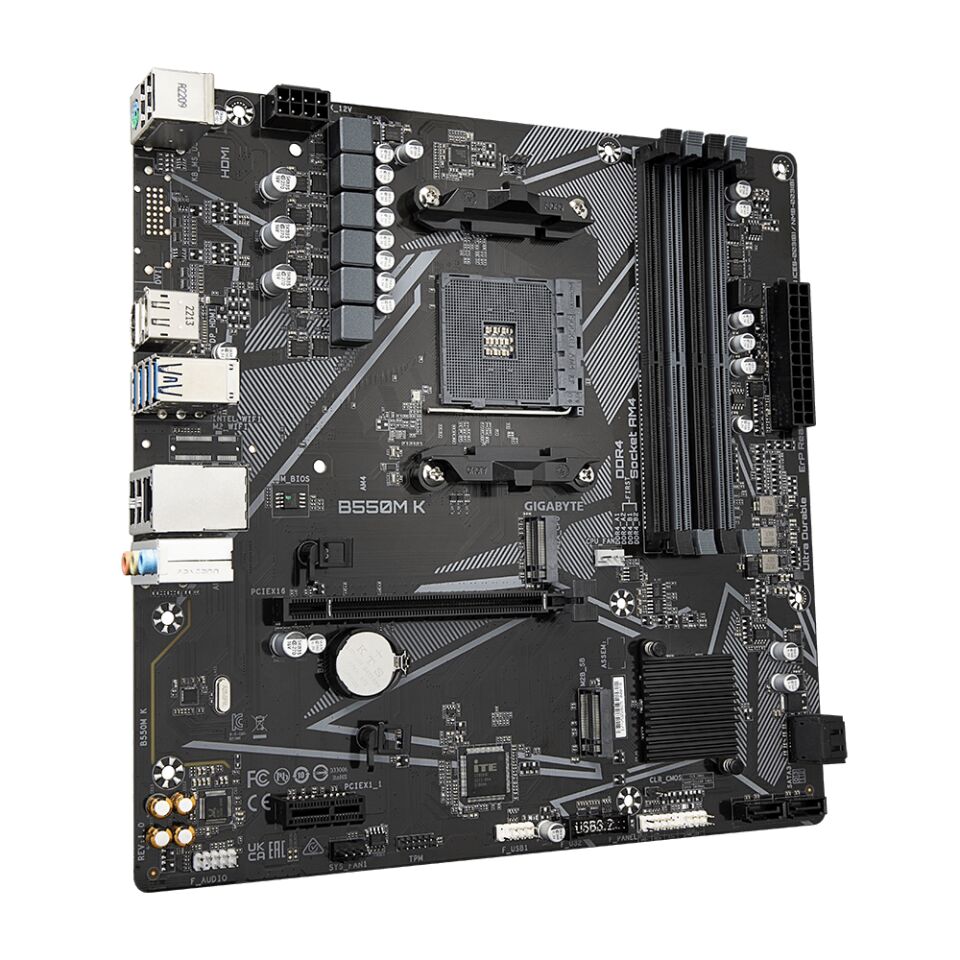 Gigabyte B550M K AMD B550 4733 MHz (OC) DDR4 Soket AM4 mATX Anakart