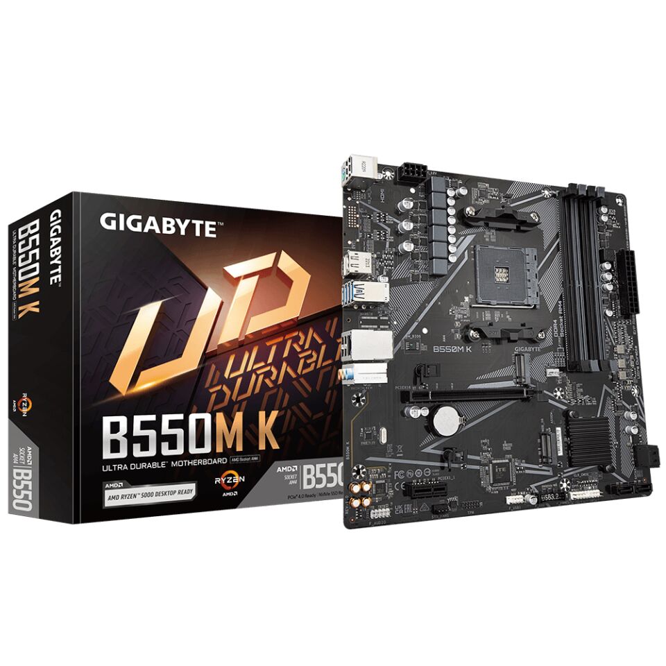 Gigabyte B550M K AMD B550 4733 MHz (OC) DDR4 Soket AM4 mATX Anakart