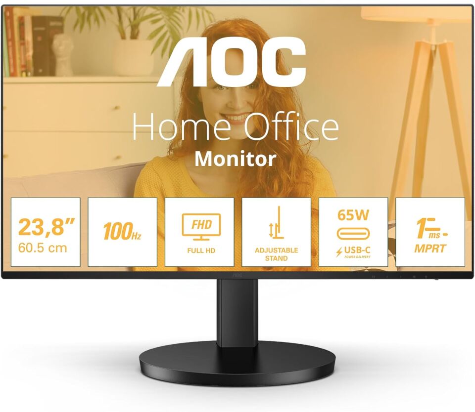 AOC 23.8'' 24B3CA2 1 ms 100 Hz Full HD IPS Type-C Monitör