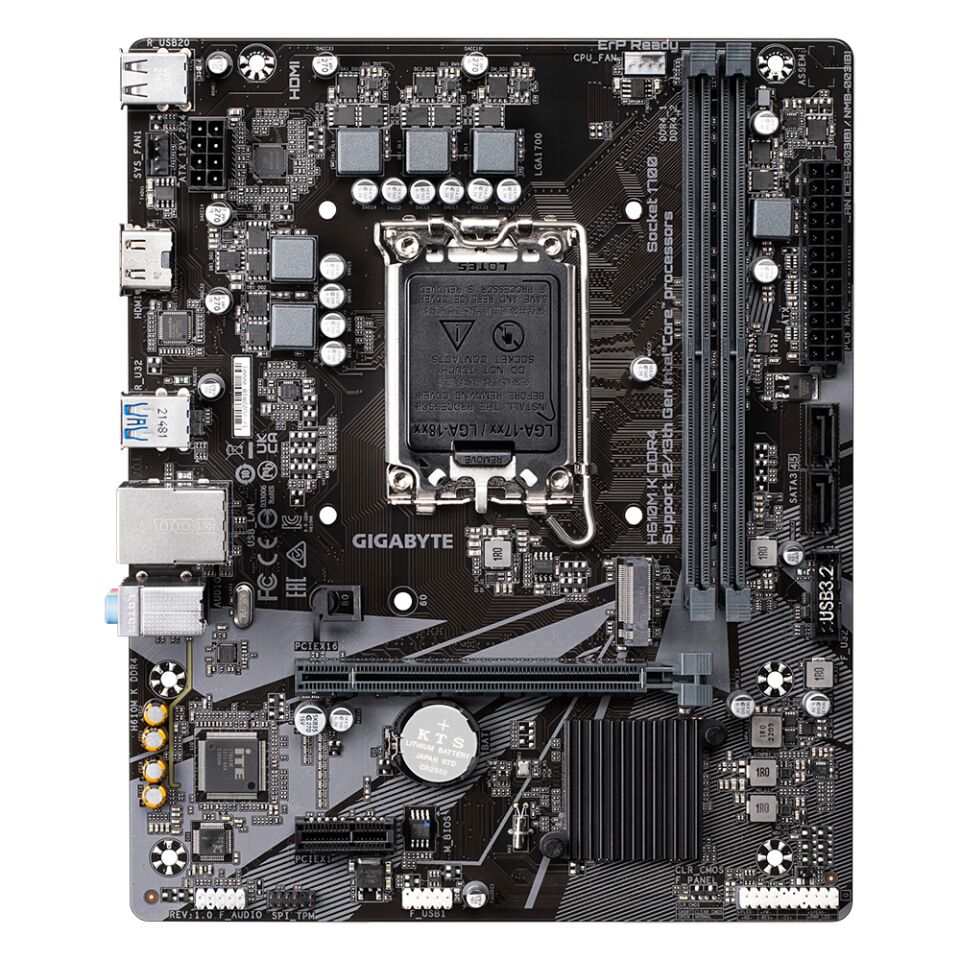 Gigabyte H610M-K Intel LGA1700 DDR4 Micro ATX Anakart