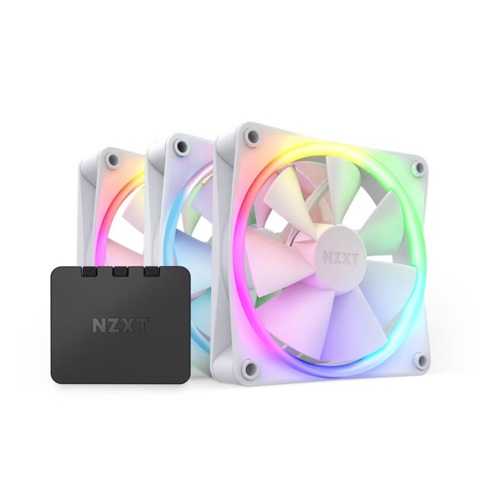 NZXT F120 RGB Beyaz 120 mm Fan (3 lü Set) RF-R12TF-W1
