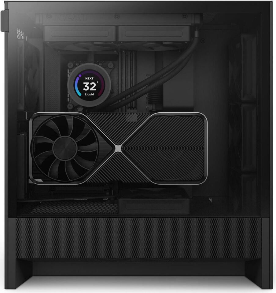 NZXT H5 Flow 2024 CC-H52FB-01 2 Fanlı ATX Siyah Bilgisayar Kasası