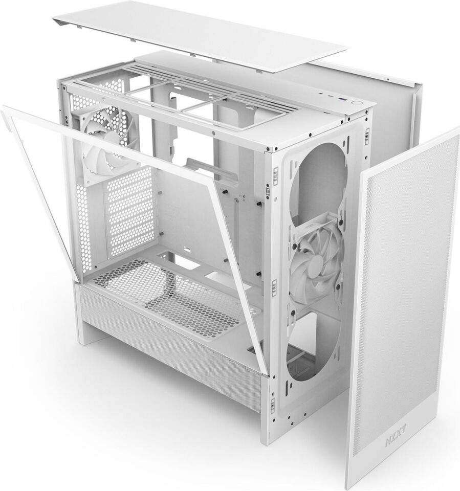 NZXT H5 Flow 2024 CC-H52FW-01 2 Fanlı ATX Beyaz Bilgisayar Kasası