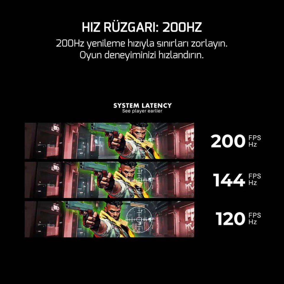 GamePower Vivid T50 27″ 1500R Curved RGB 200Hz 0.5ms FHD 2x2W Speaker VA Beyaz Gaming Monitör (Sıfır Ölü Piksel Garantili)