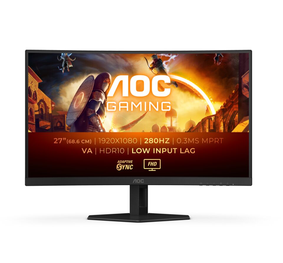 AOC C27G4ZXE 27'' 280 Hz 0.3 ms Adaptive-Sync Full HD Fast VA  Curved Oyuncu Monitörü